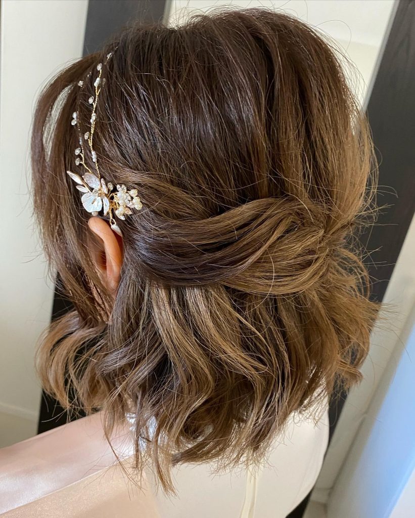 prom hairstyles for short hair brunette