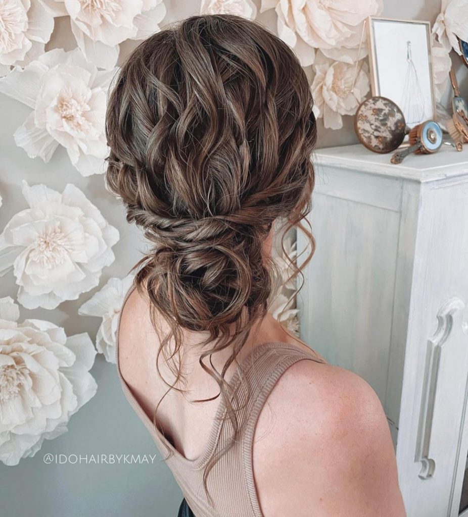 prom hairstyles for medium hair brunette