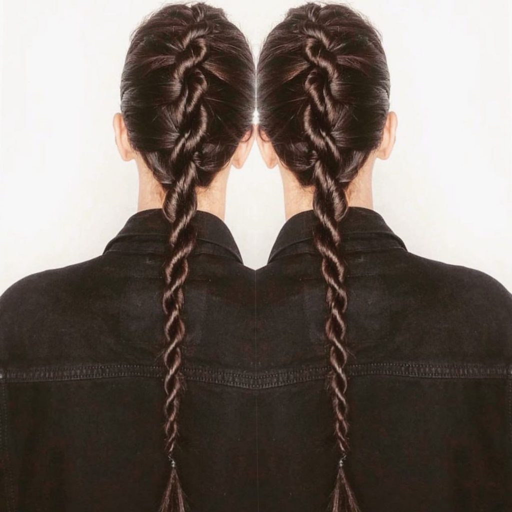 rope braid ponytail