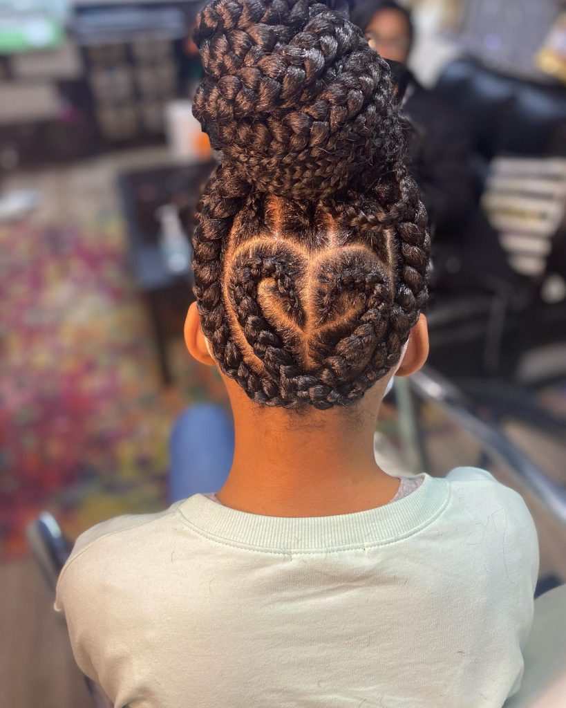 short feed in braids