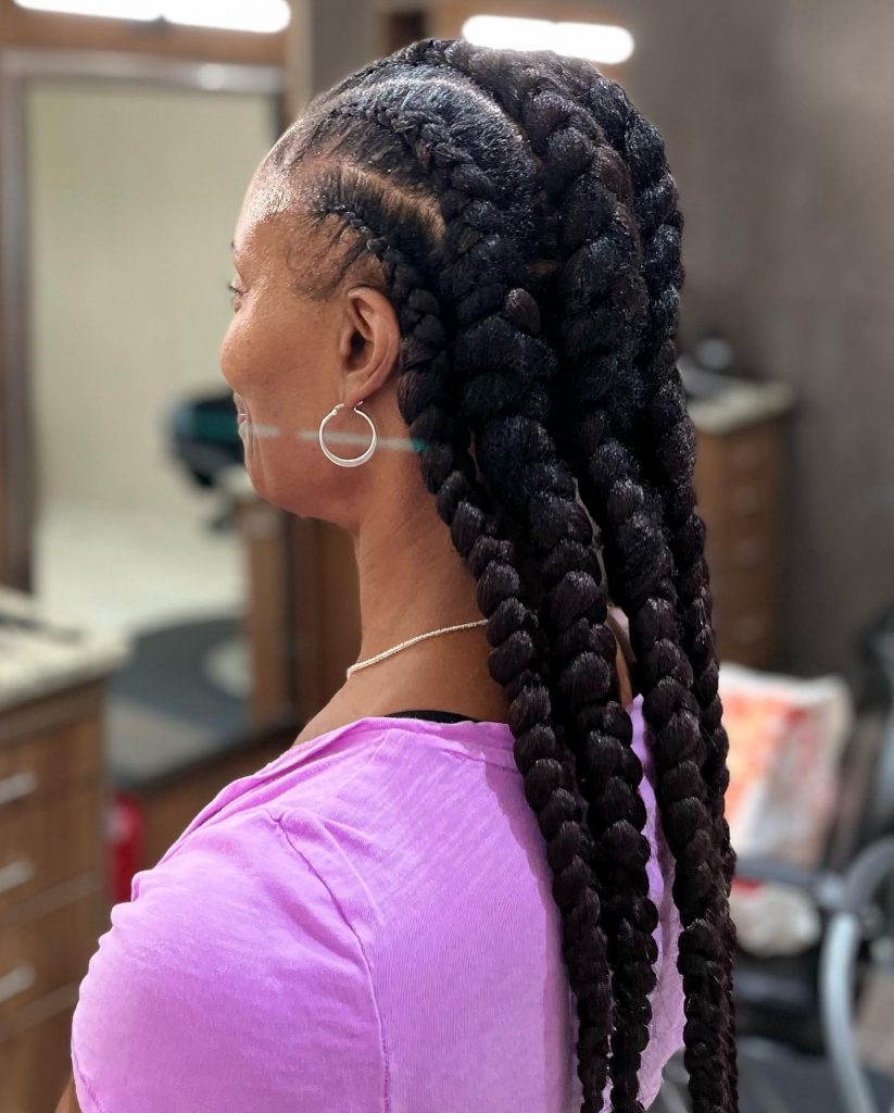 thick feed in braids