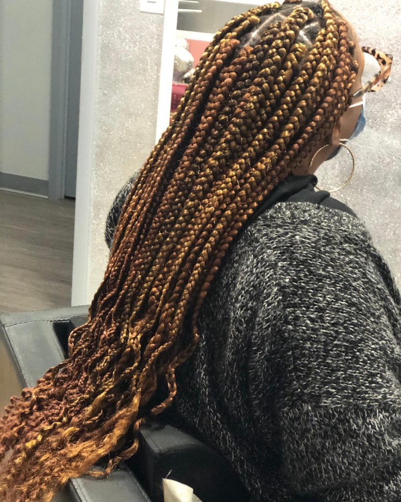 Medium box braids