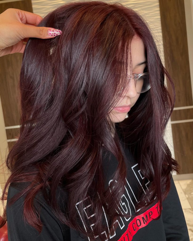 dark red hair