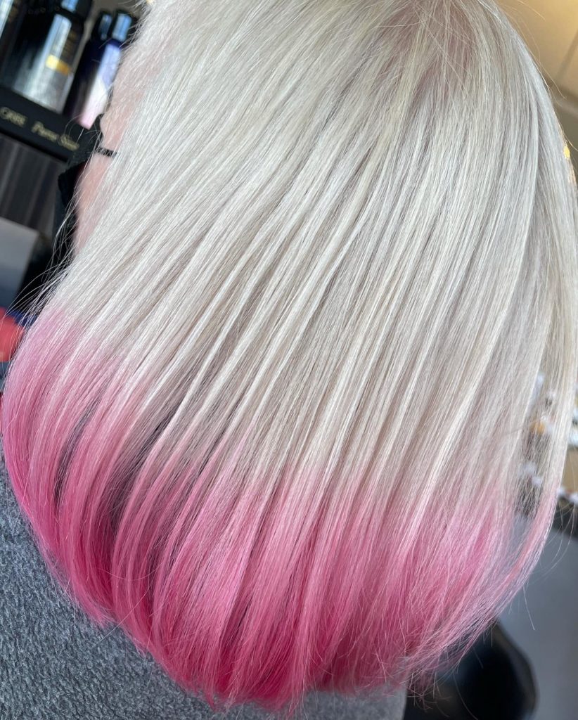 pink hairstyle