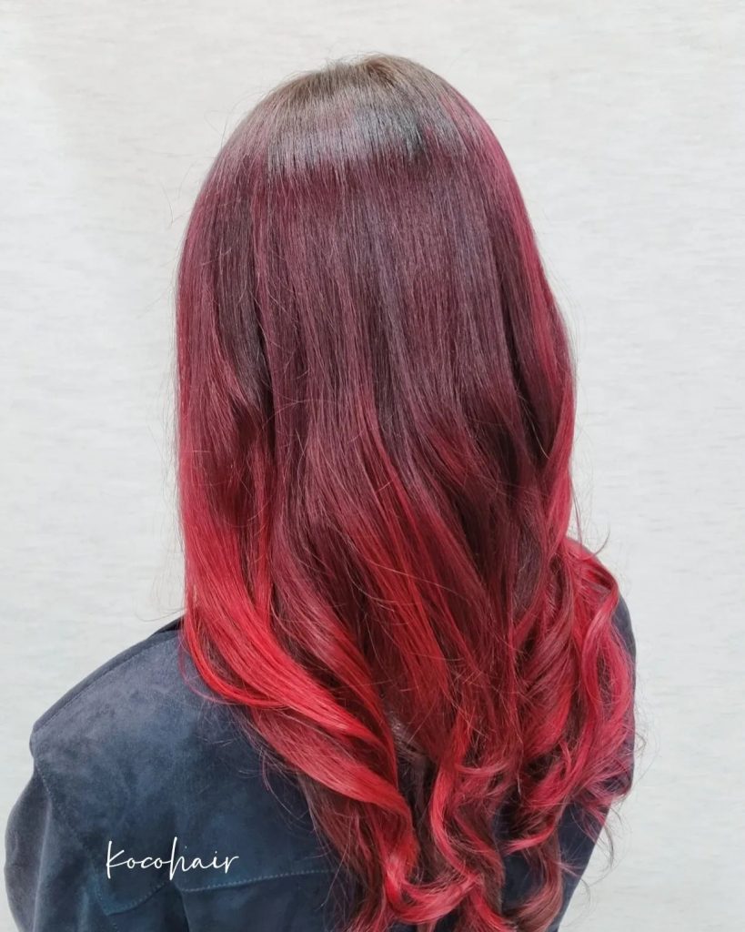 dark red hair