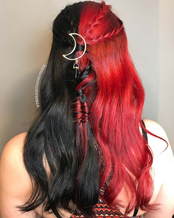 dark red hair