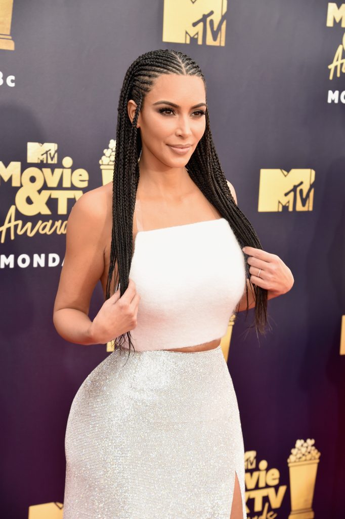 kim kardashian with braids